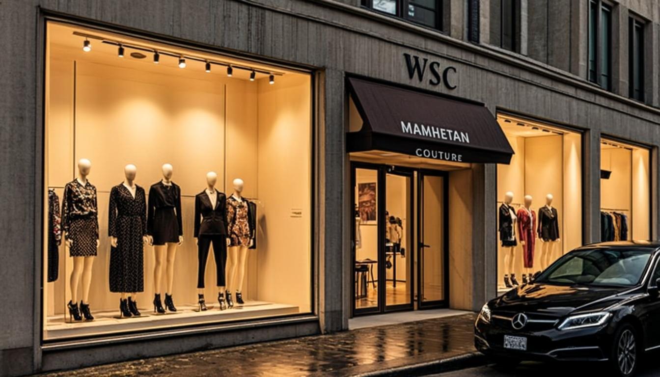Façade boutique la nuit